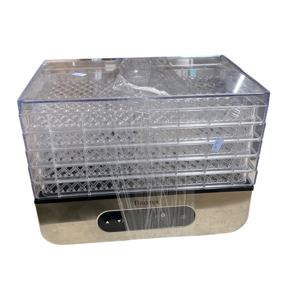 Reemix FD903B Food Dehydrator 5 Tray Stainless Steel 500W Digital‎ Timer Silver